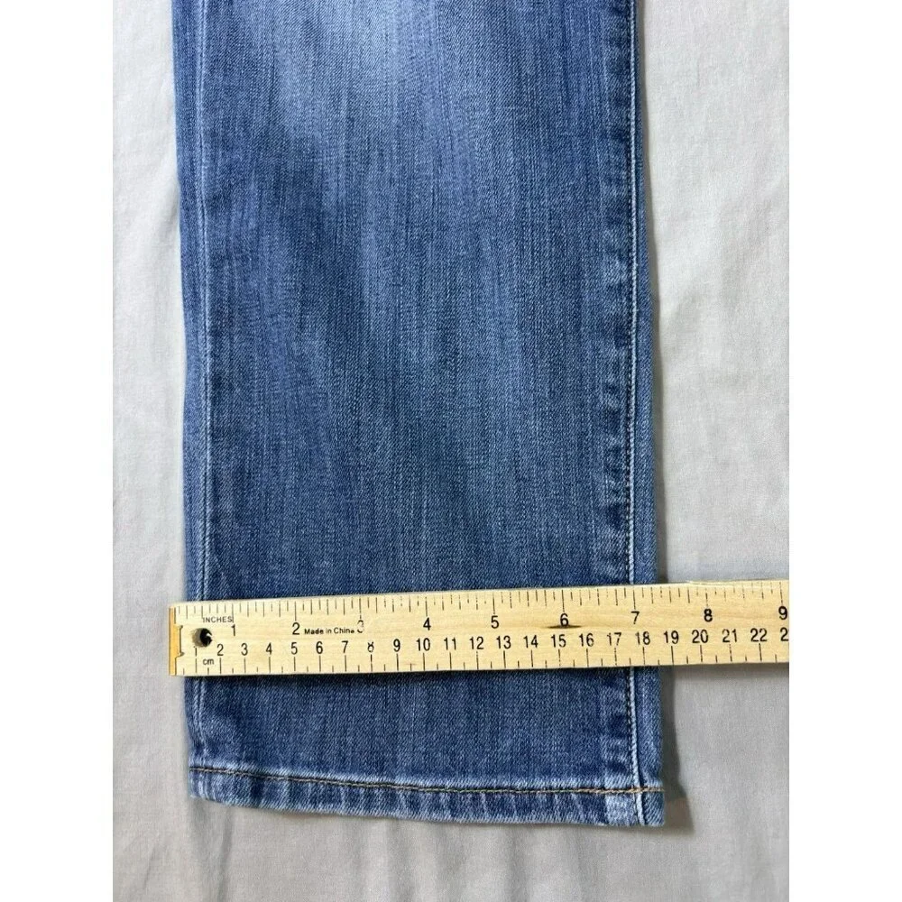 Lucky Brand 121 Slim Straight Jeans Men's 42x32 Blue Medium Wash Comfort